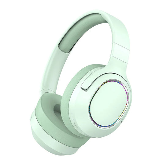 Green P2963 Wireless Bluetooth Headphones with LED Light