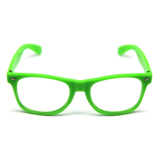 Green Party Glasses w/ Clear Lenses – Fun 80s Australia Day