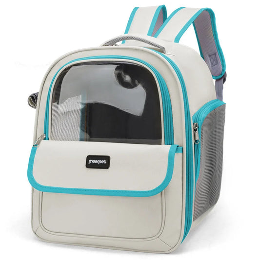 Green Pet Carrier Backpack - Space Capsule Design for Cats