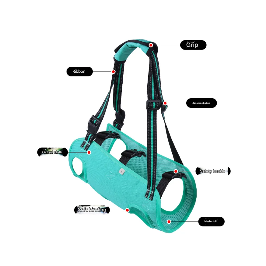 Green Pet Support Harness for Senior and Disabled Dogs