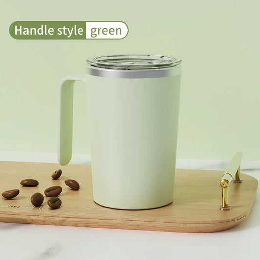 Green Portable Automatic Mixing Coffee Cup Stainless Steel