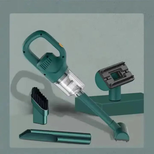 Green Portable Cordless Vacuum Cleaner - 120W 10KPa Suction
