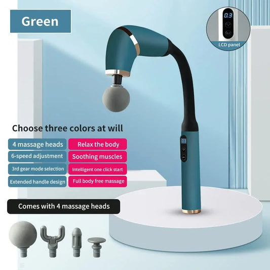 Green Portable Elbow Massage Gun - 1200 mAh Muscle