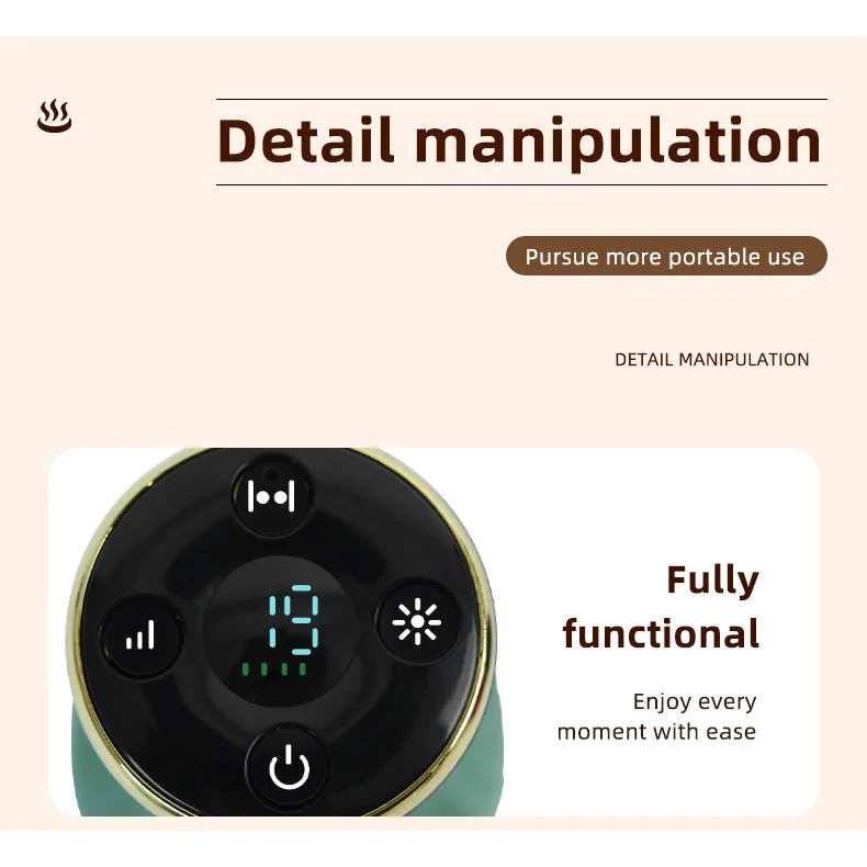 Green Portable Electric Cupping Therapy Device - Adjustable