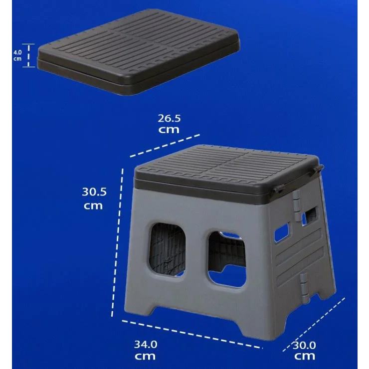 Green Portable Folding Outdoor Toilet with Lid - Heavy Duty