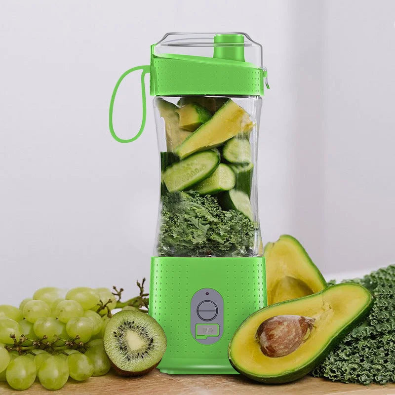 Green Portable Mini Juicer - Rechargeable Electric Fruit