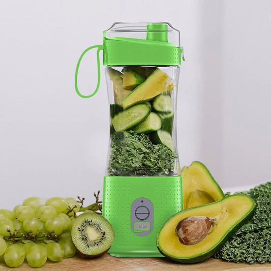 Green Portable Mini Juicer - Rechargeable Electric Fruit