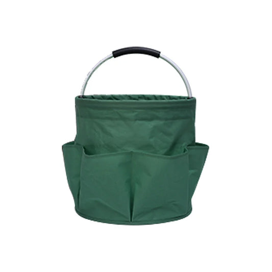 Green Portable Picnic Basket Foldable Outdoor Beach Basket
