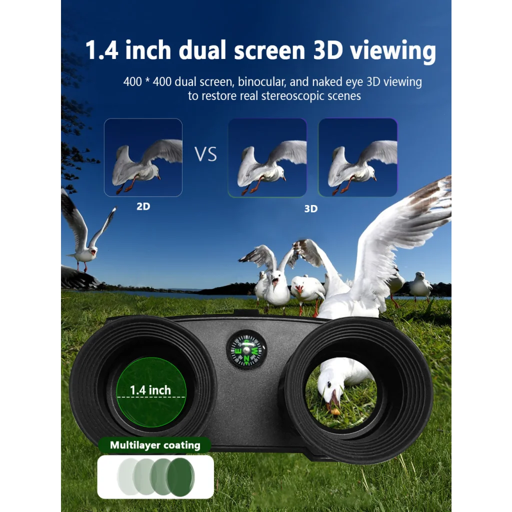 Green Professional HD Digital Night Vision Binoculars - 6X