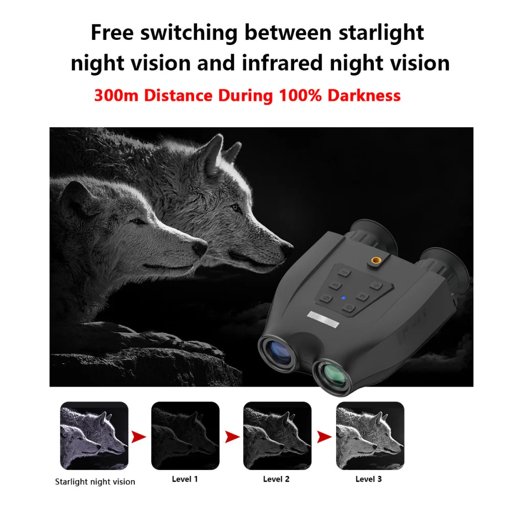Green Professional HD Digital Night Vision Binoculars - 6X