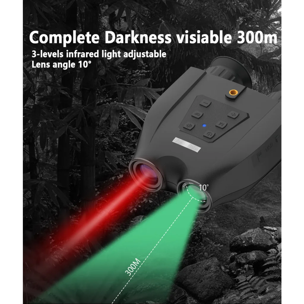 Green Professional HD Digital Night Vision Binoculars - 6X