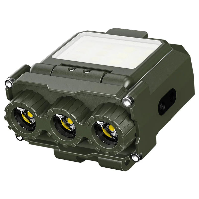Green Rechargeable LED Headlight - Cap Light Long Lasting