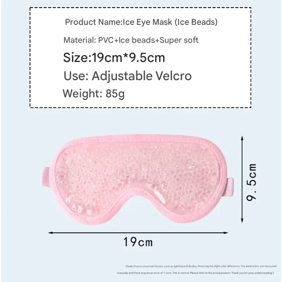 Green Reusable Cooling Gel Bead Face Mask and Eye Mask Set