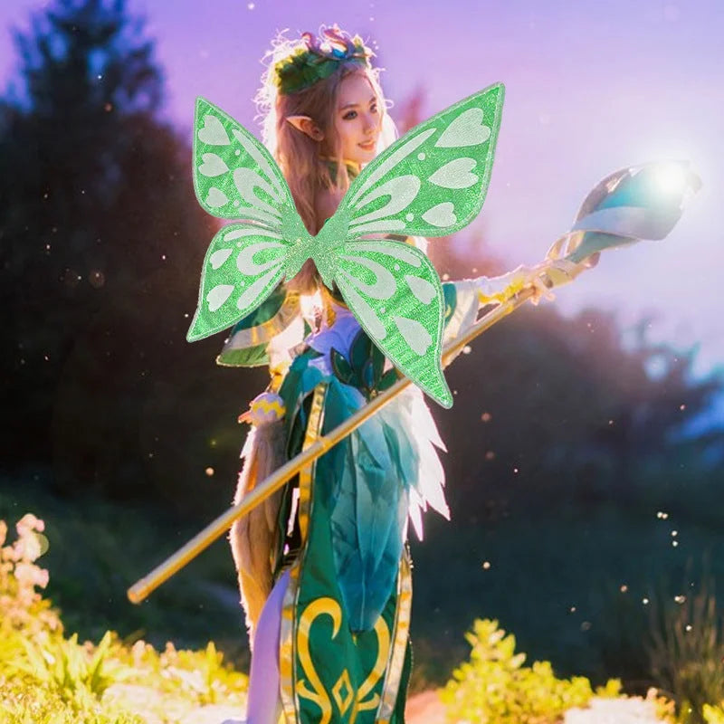 Green Sparkling Fairy Wings - Lightweight Glitter Butterfly