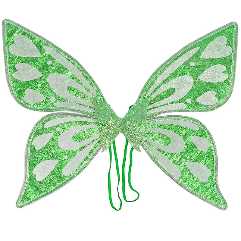 Green Sparkling Fairy Wings - Lightweight Glitter Butterfly