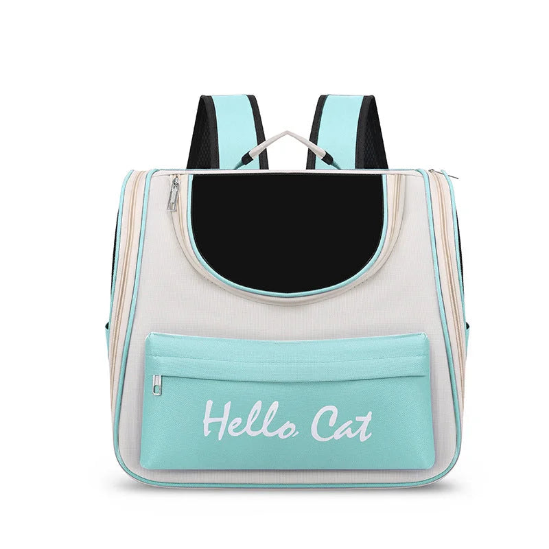 Green Transparent Pet Carrier Backpack for Cats and Small