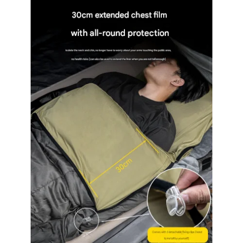 Green Ultra-Stretch Sleeping Bag Liner - Portable &