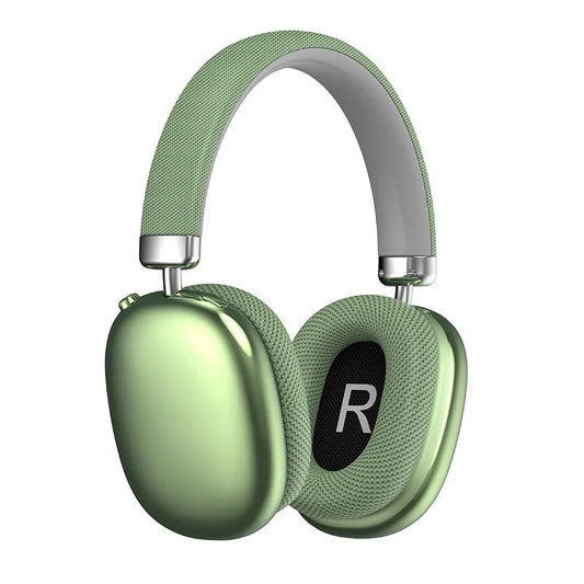 Green Wireless Over-Ear Headphones - Bluetooth 5.3 Knob