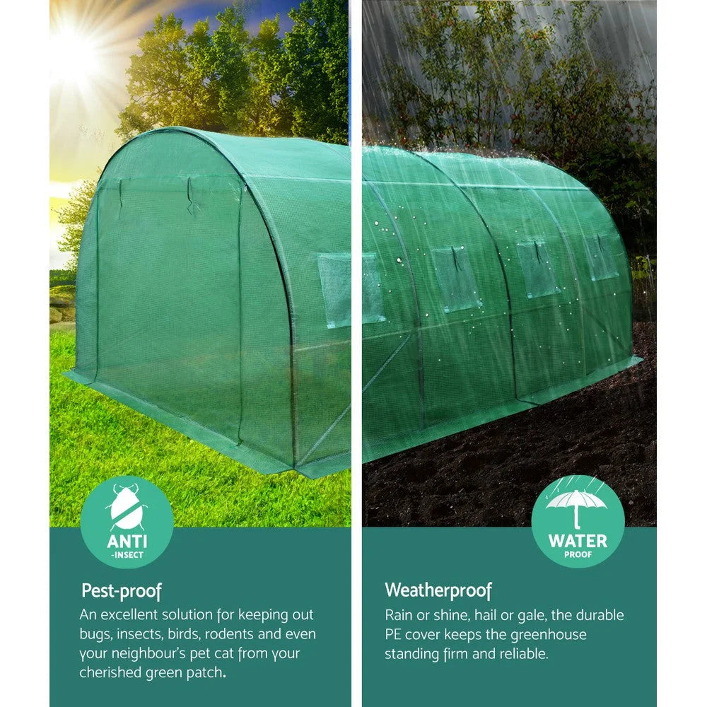Greenhouse 4X3X2M Garden Shed Polycarbonate Storage Green