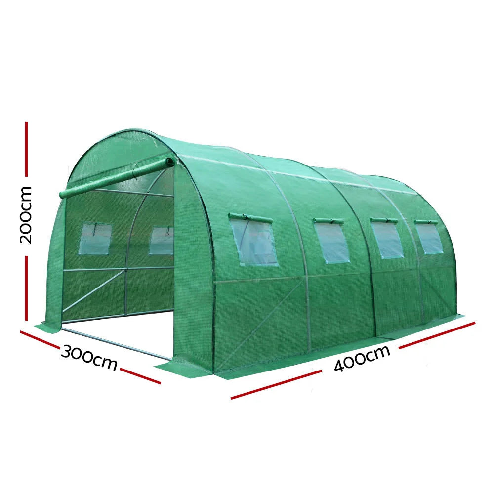 Greenhouse 4X3X2M Garden Shed Polycarbonate Storage Green
