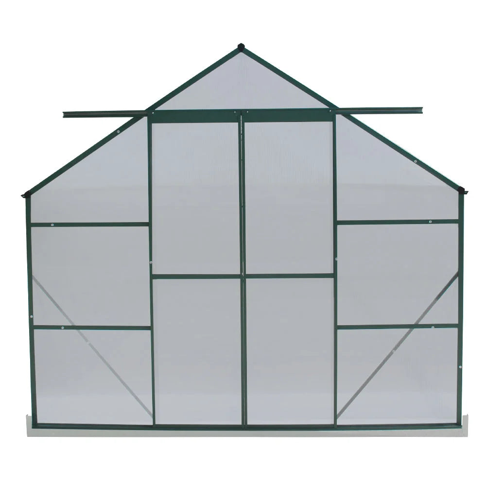 Greenhouse Aluminium 6.3x2.44x2.1M Polycarbonate Garden
