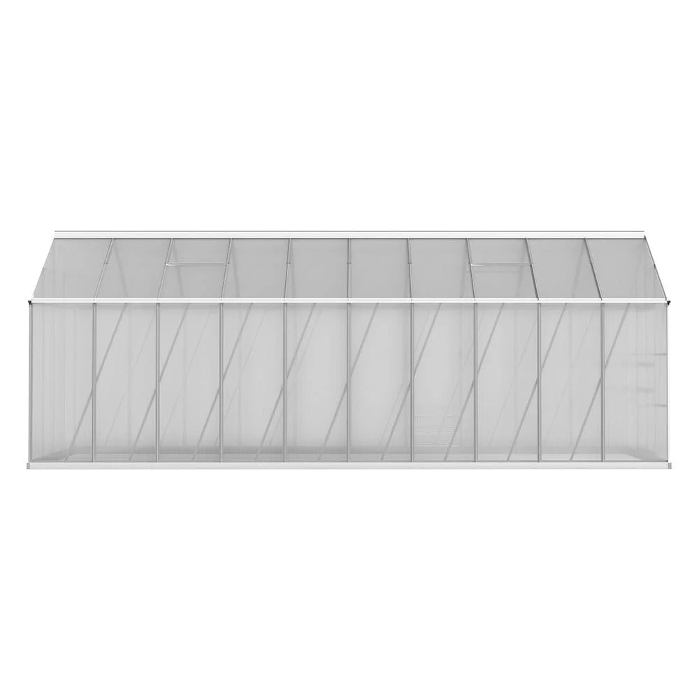 Greenhouse Aluminium Large Garden Shed 6X2.4M