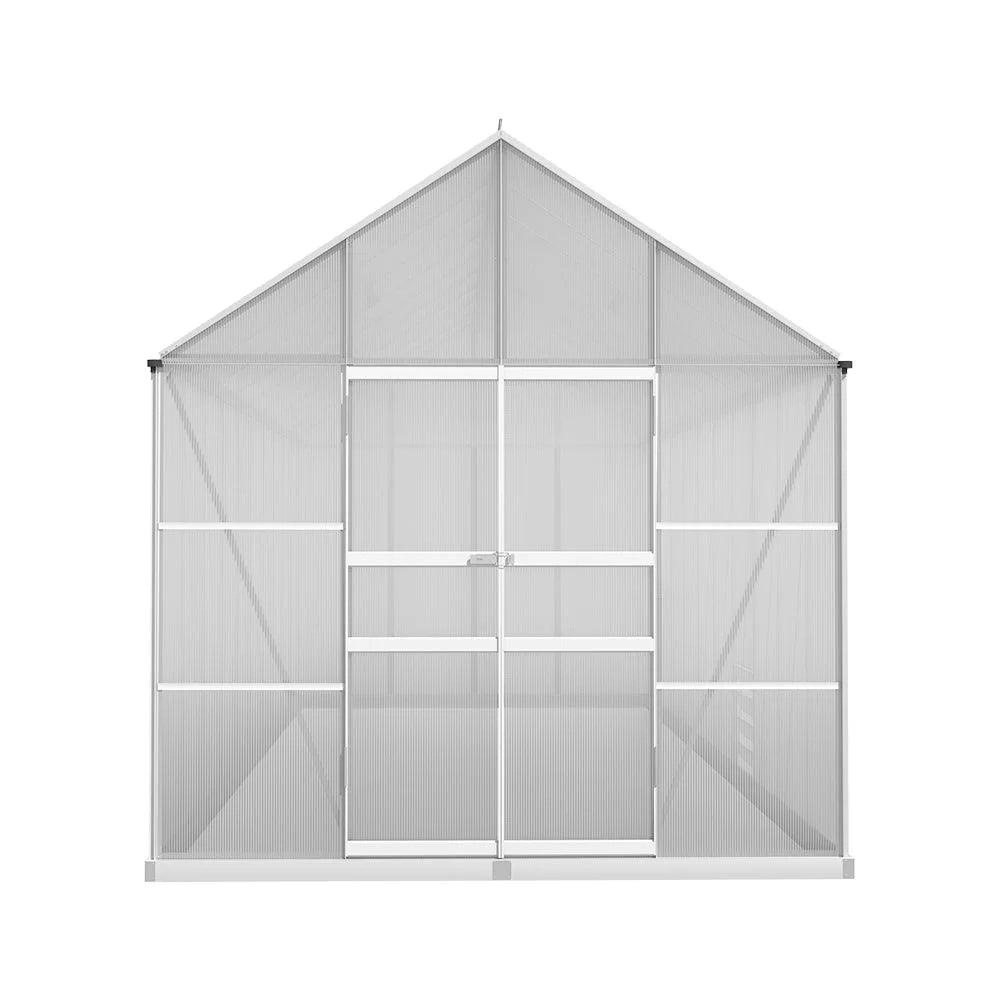 Greenhouse Aluminium Large Garden Shed 6X2.4M