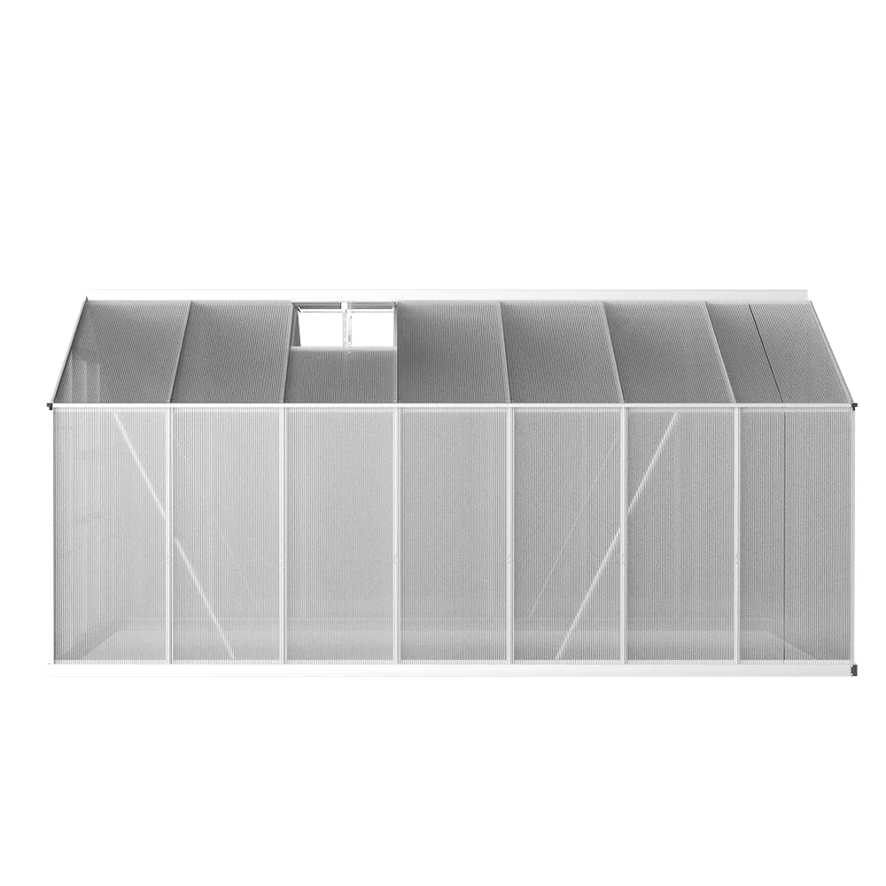 Greenhouse Aluminium Polycarbonate Garden Shed - 4.1x2.5M