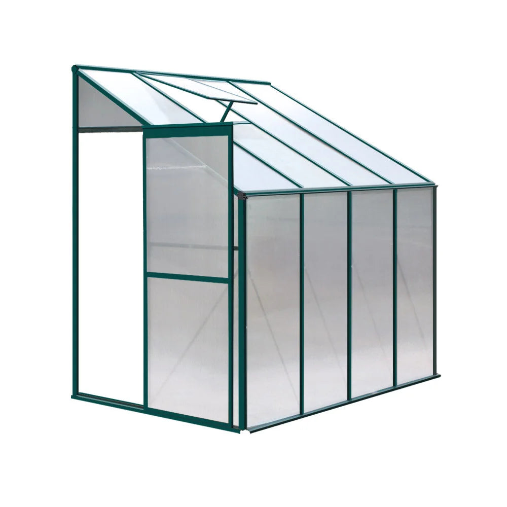 Green aluminum aluminium 2 greenhouse with polycarbonate greenfingers house
