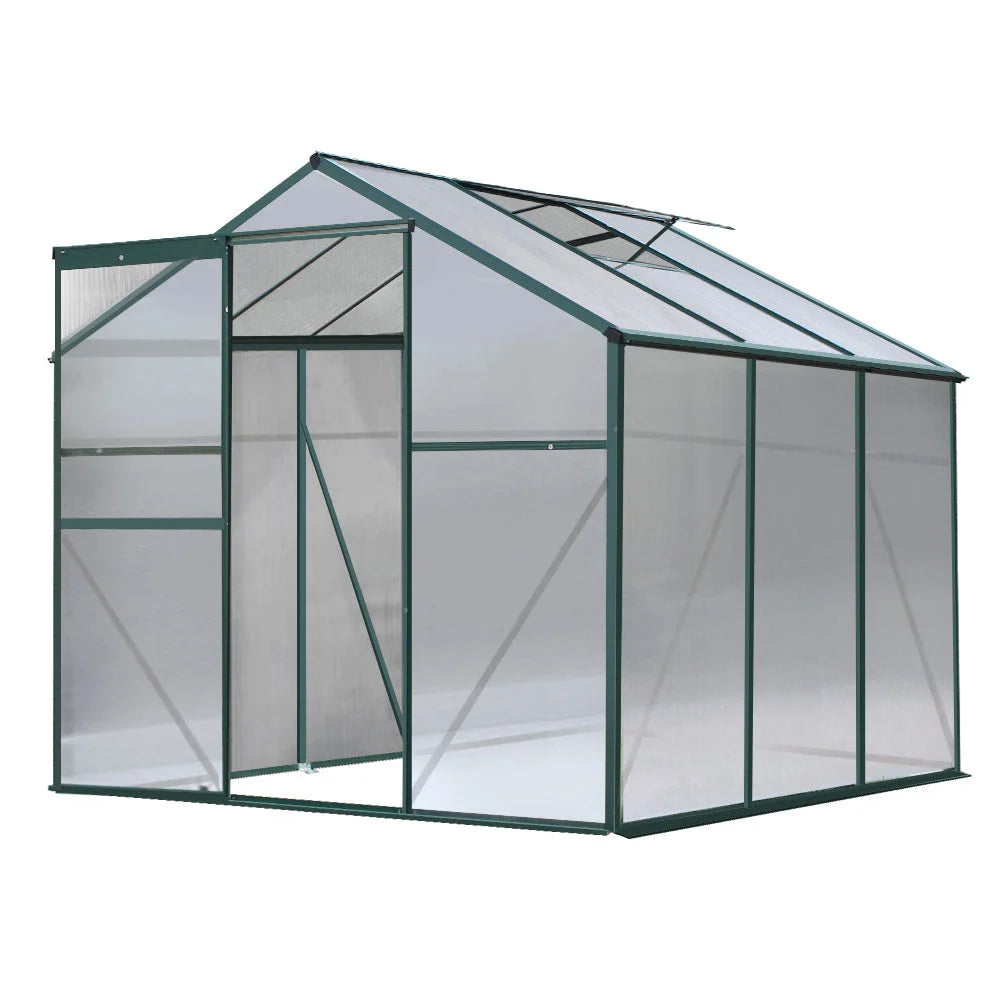 Greenhouse Aluminum Garden Shed Polycarbonate 1.9x1.9M