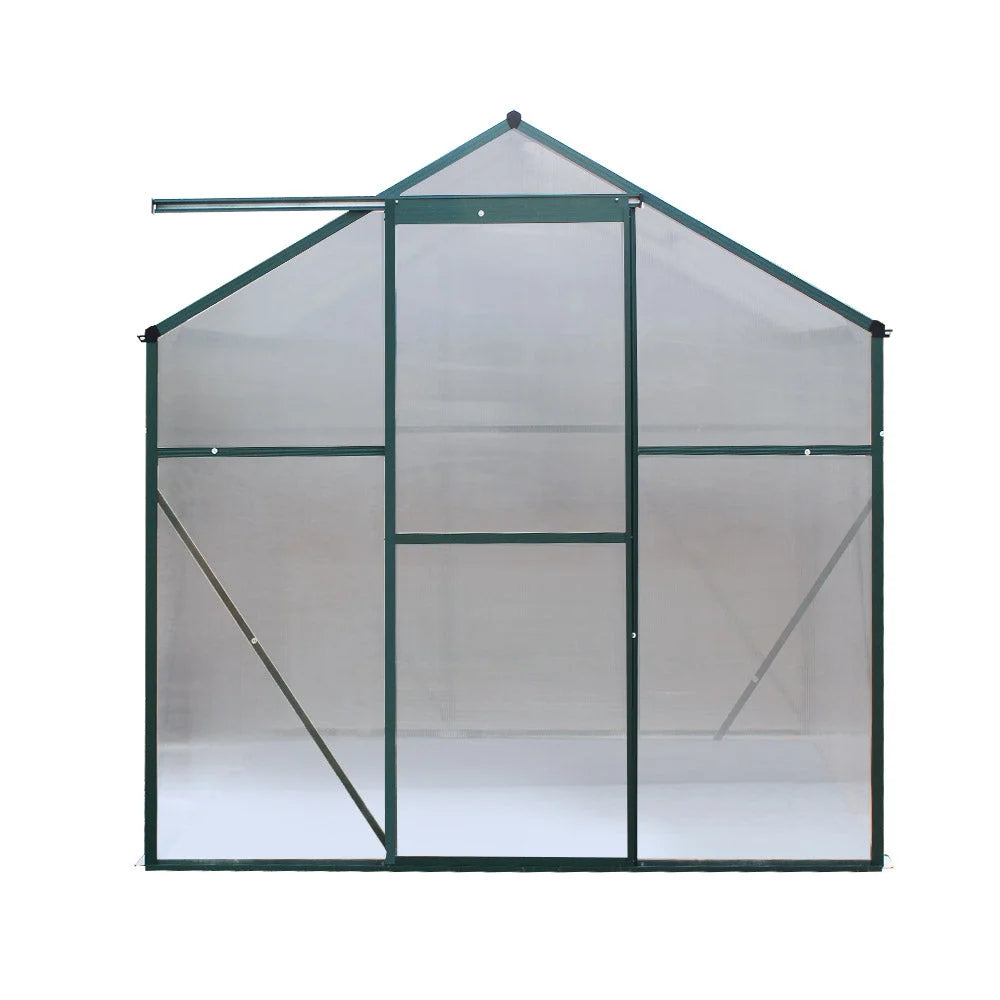 Greenhouse Aluminum Garden Shed Polycarbonate 2.52x1.9M