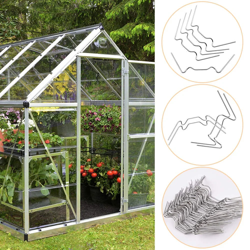 Greenhouse Clamps 50-Pack Stainless Steel W-Clamps - Home &