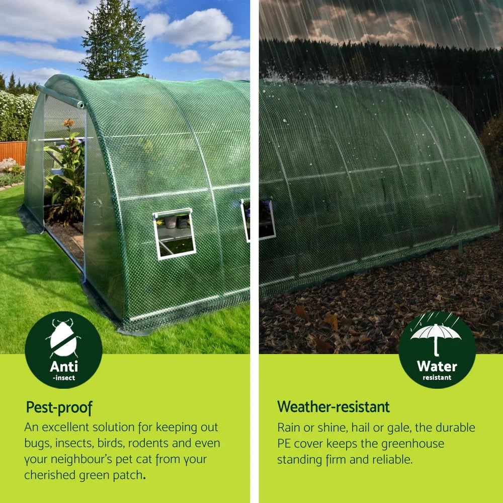 Greenhouse Walk-In Tunnel Plant Garden Shed Dome 6x4x2M