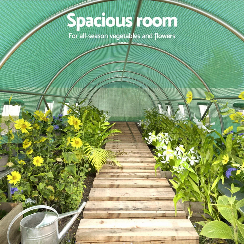 Greenhouse Walk-in Tunnel Plant Garden Shed Dome - 9x3x2M