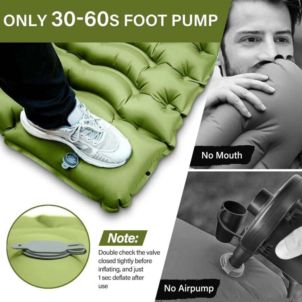 Grey 190cm Ultra-Light Foot Pump Inflatable Camping
