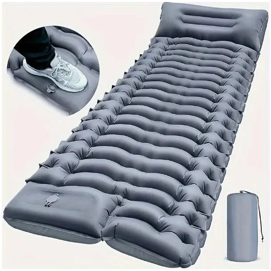 Grey 190cm Ultra-Light Foot Pump Inflatable Camping