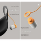 Grey 2-in-1 Blackout Sleep Mask with Integrated Noise