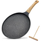 Grey 20cm Non Stick Crepe Pan Versatile Flat