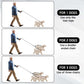 Grey 3-in-1 Tangle-Free Dog Leash for 1-3 Dogs - Heavy Duty