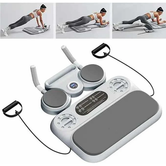 Grey 6-in-1 Multifunctional Fitness Board – Ab Wheel