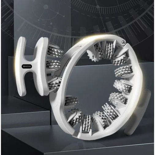 Grey and White Adjustable 3D Leg & Body Roller Massager