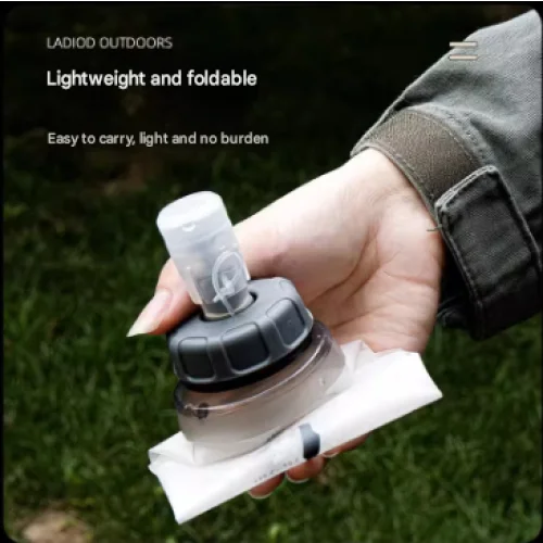 Grey and White Ultra-Lightweight 350ml Soft Running Flask