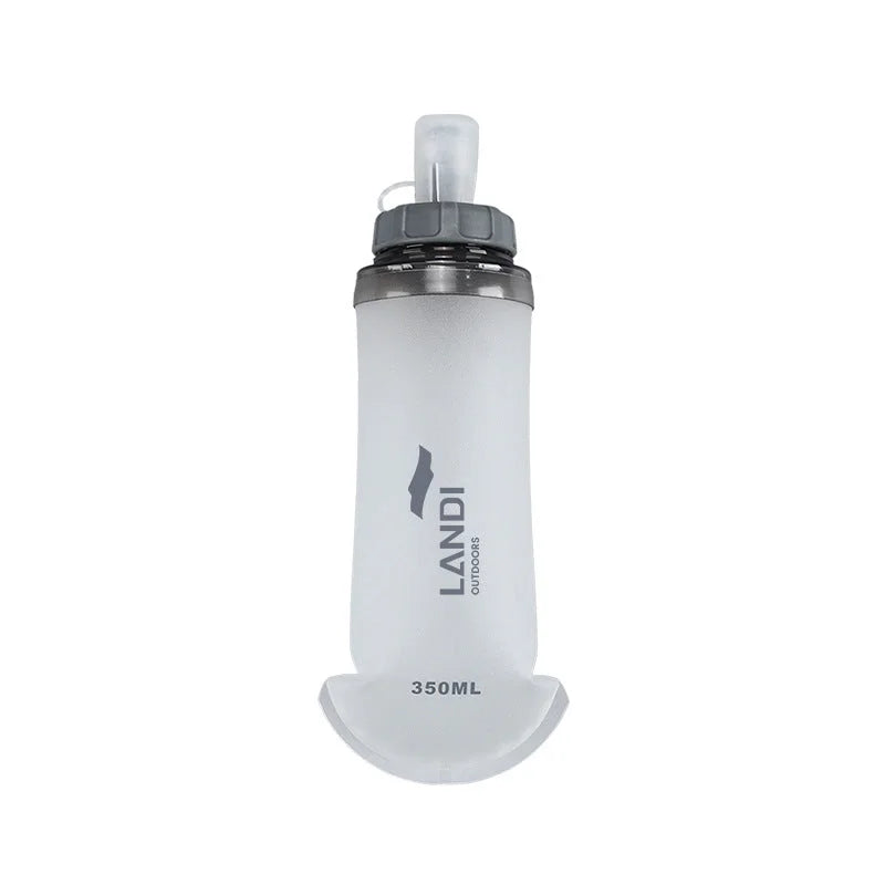 Grey White Ultra Lightweight 350ml Soft Running Flask