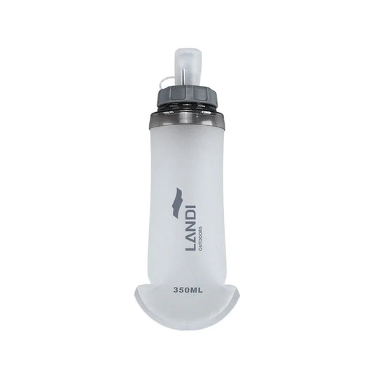 Grey White Ultra Lightweight 350ml Soft Running Flask