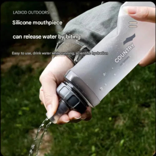 Grey and White Ultra Lightweight 350ml Soft Running Flask