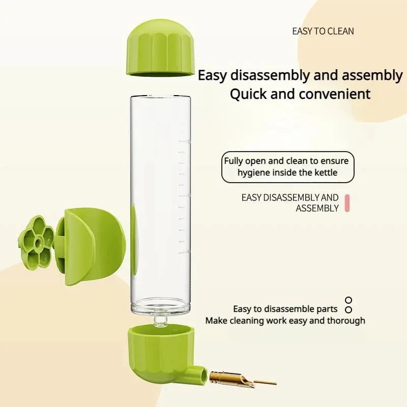 Grey Automatic Bird Water Feeder Bottle (200ml) - Leakproof