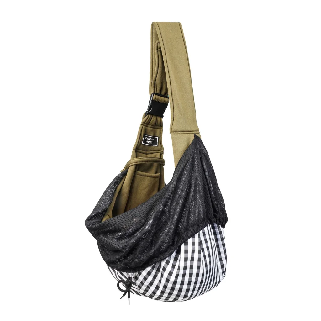 Grey Breathable Pet Sling Carrier for Small Dogs & Cats
