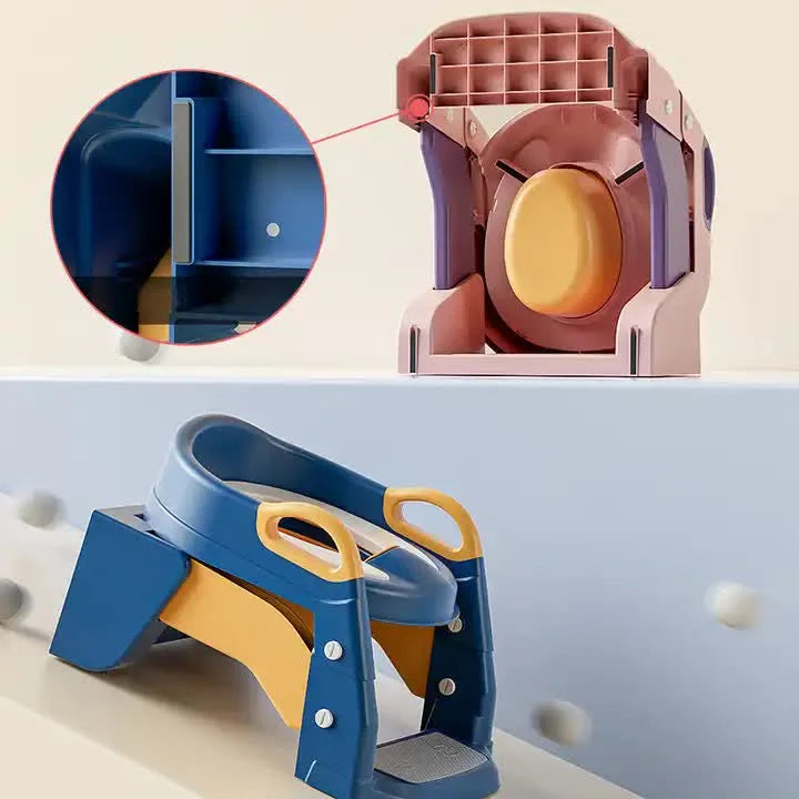 Grey Children’s Toilet Trainer Seat – Foldable Potty Ladder