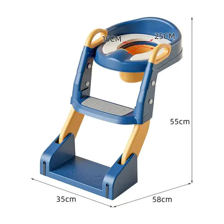 Grey Children’s Toilet Trainer Seat – Foldable Potty Ladder