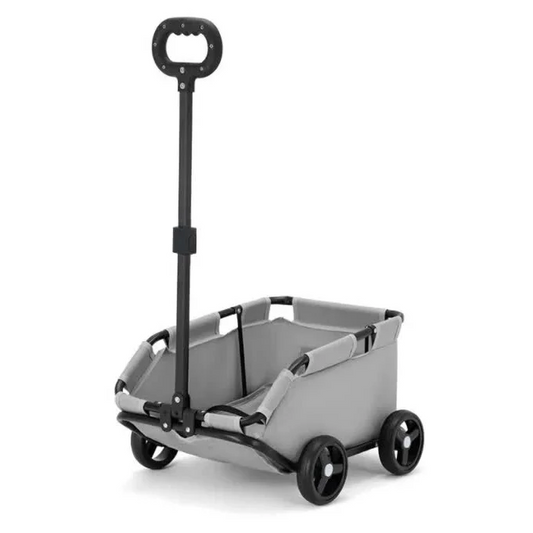 Grey Compact Foldable Pet Stroller for Dogs and Cats